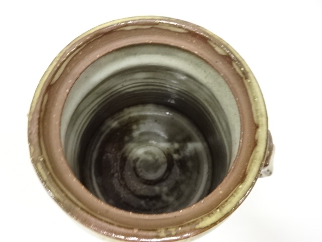  吉野窯造　窯変　耳付水指